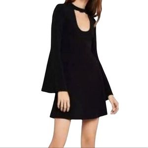BCBGGeneration Black Keyhole Choker Swing Dress XS